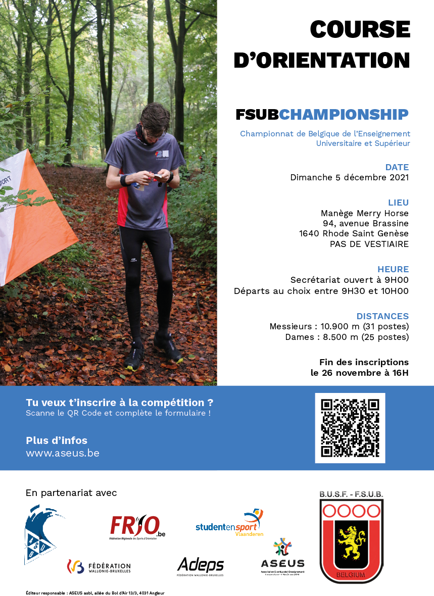 affiche fsub course d'orientation 2021-2022