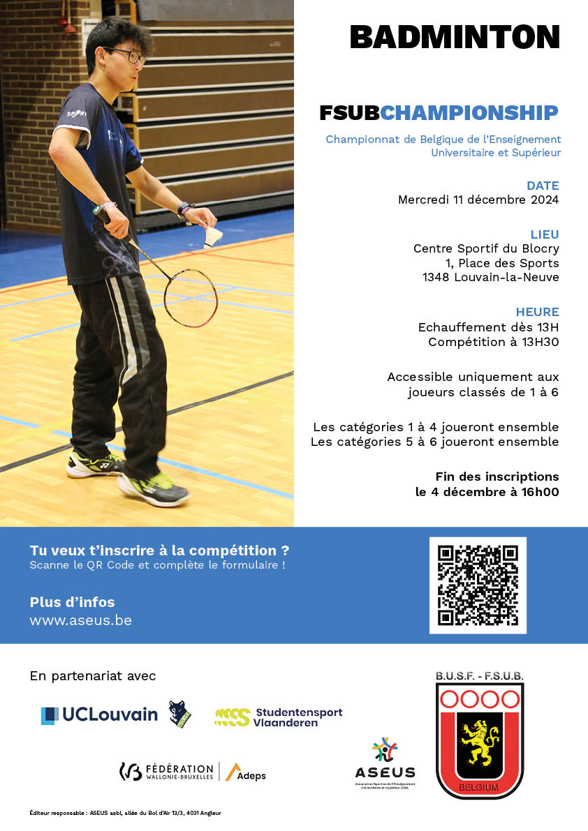 Affiche badminton 24-25